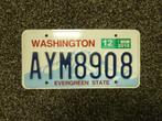 Kentekenplaat licenseplate Washington Evergreen State USA, Verzamelen, Verzenden, Gebruikt, Auto's