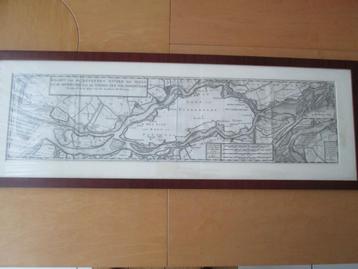 Originele kopergravure: Kaart van de Beneeden rivier De Maas beschikbaar voor biedingen