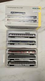Minitrix 15473 5-delige Set sneltreinrijtuigen D 730, Gelijkstroom, Trix, Wagon, Ophalen of Verzenden