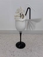 Kaars - ijs /slagroom vorm - in glas - bruiloft - ophalen, Ophalen, Gebruikt, Versiering, Geboorte of Huwelijk