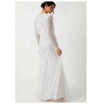 Coast Trouwjurk XS ivory-zilver lange mouwen Nieuw modern!, Kleding | Dames, Trouwkleding en Trouwaccessoires, Trouwjurk, Wit