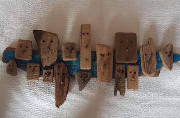 Driftwood Art. Drijfhout hanger. Houten decoratie. 49x23 cm beschikbaar voor biedingen