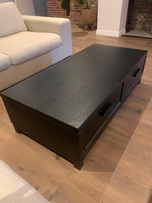 Bijzettafel Goossens naam Sans hout zwart, Huis en Inrichting, Tafels | Salontafels, Zo goed als nieuw, Minder dan 50 cm, 50 tot 100 cm
