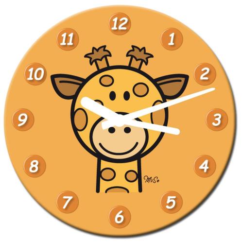 KLOK-LUNIES - Giraffe, Huis en Inrichting, Woonaccessoires | Klokken, Nieuw, Wandklok, Analoog, Verzenden