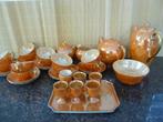 Victoria ontbijtservies luster oranje, koffie en theepot, Ophalen of Verzenden