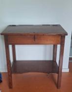 Antiek oud schooltafeltje, Ophalen, Gebruikt, 50 tot 100 cm, 25 tot 50 cm