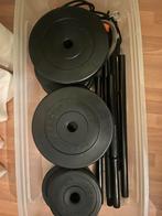 Verstelbare dumbell + barbell gewichten set, Ophalen of Verzenden, Zo goed als nieuw, Dumbbell