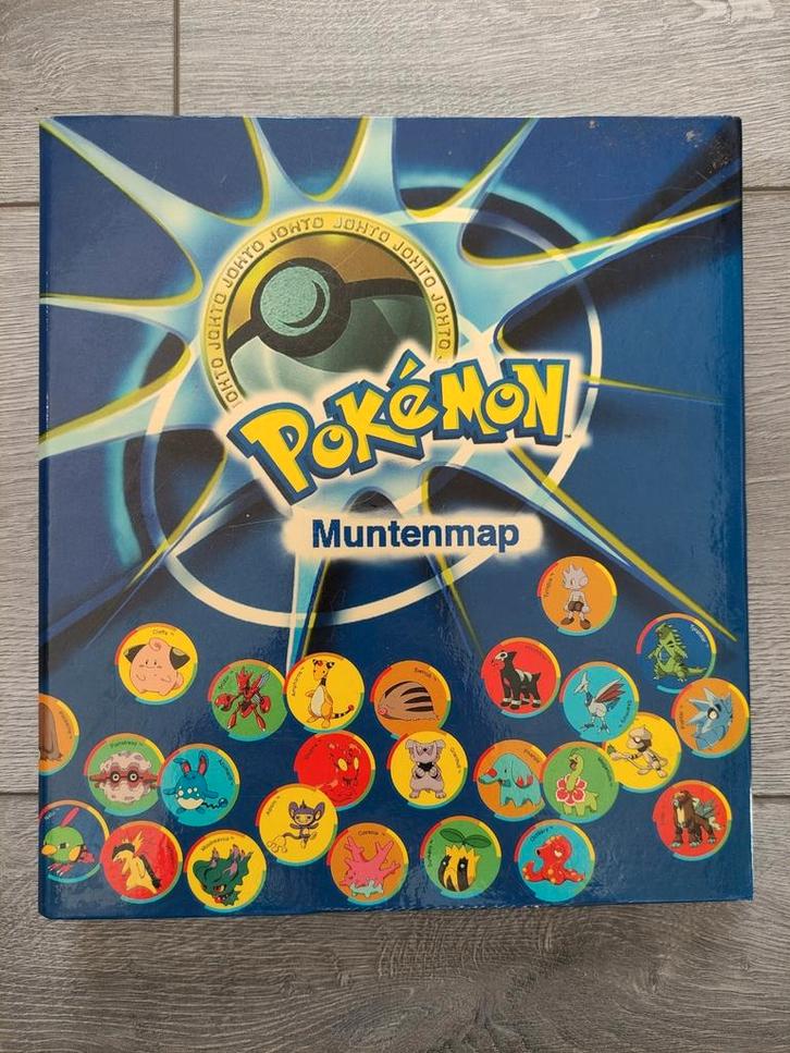 Pokemon Johto muntenmap compleet 2001, Hobby en Vrije tijd, Verzamelkaartspellen | Pokémon, Ophalen of Verzenden