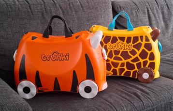 Trunki koffertjes, tijger en giraf beschikbaar voor biedingen