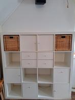 Uitgebreide witte vakkenkast  Kallax van Ikea . 147 x 147 cm, Huis en Inrichting, Ophalen