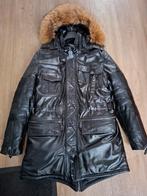 Philipp Plein Leren Jas met Bontkraag - Zwart, Kleding | Heren, Zwart, Overige maten, Ophalen of Verzenden, Zo goed als nieuw