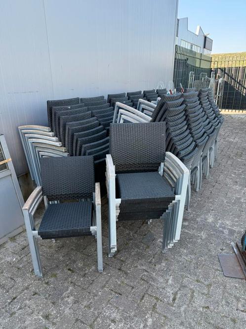 Stapelbare stoelen aluminium terras wicker terrasstoelen, Tuin en Terras, Tuinstoelen, Gebruikt, Aluminium, Stapelbaar, Ophalen of Verzenden
