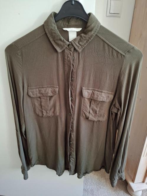 Toffe (leger)groene blouse H&M - maat 34, Kleding | Dames, Blouses en Tunieken, Zo goed als nieuw, Maat 34 (XS) of kleiner, Groen