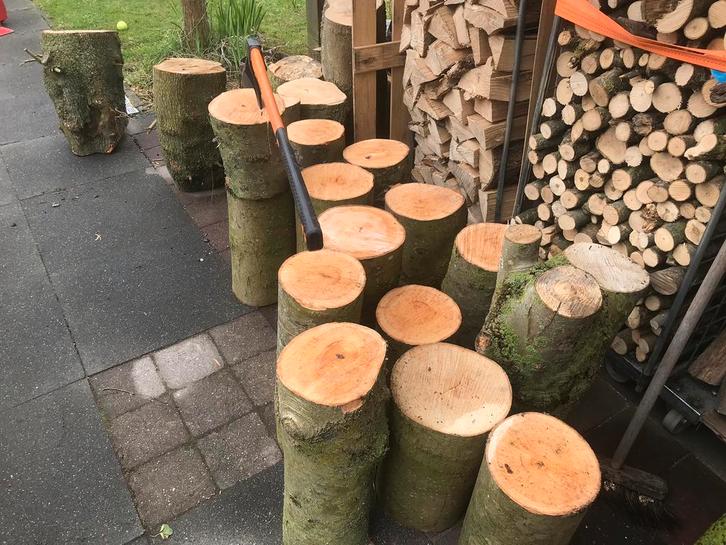 Hakblok Spijkerblok Krabpaal, Tuin en Terras, Haardhout, Minder dan 3 m³, Ophalen