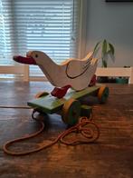 Vintage Houten Trek Eend Speelgoed, Antiek en Kunst, Ophalen of Verzenden