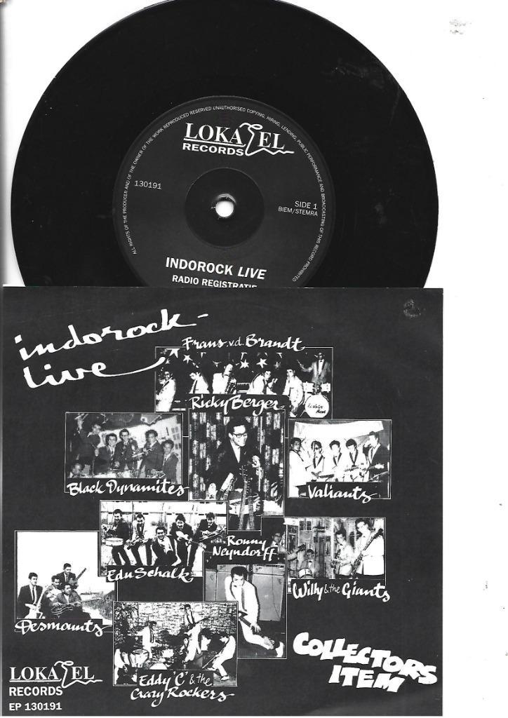 INDO ROCK LIVE EP  SINGLE 7" OA BLACK DYNAMITES ETC, Cd's en Dvd's, Vinyl Singles, Zo goed als nieuw, EP, Pop, 7 inch, Ophalen of Verzenden