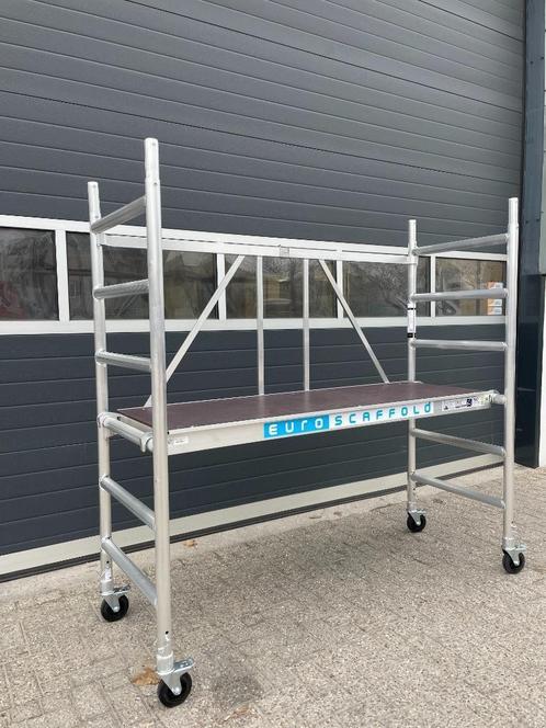 Euroscaffold aluminium kamer steiger, Doe-het-zelf en Verbouw, Steigers, Rolsteiger of Kamersteiger, Minder dan 2 meter, Ophalen