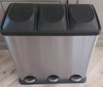 Prullenbak met 3 vakken, Huis en Inrichting, Woonaccessoires | Prullenbakken, Met pedaal, 50 tot 75 cm, 40 liter of meer, Ophalen of Verzenden
