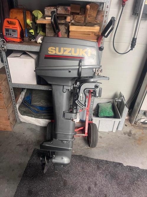 Suzuki 15PK 2-takt Buitenboordmotor langstaart dynamo, Watersport en Boten, Buiten- en Binnenboordmotoren, Gebruikt, Benzine, Buitenboordmotor