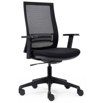 NIEUWE bureaustoel zwarte stof met net rugleuning instelbaar beschikbaar voor biedingen