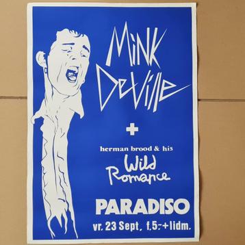 Mink DeVille + Wild Romance original Paradiso poster 1977