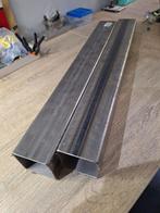 Vierkante buis staal 60*60mm  50cm lang    2 stuks, Doe-het-zelf en Verbouw, Metalen, Nieuw, Overige metalen, Ophalen