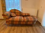 Sofa , klein bankje in geruite stof, Ophalen, Gebruikt, 150 tot 200 cm, Tweepersoons
