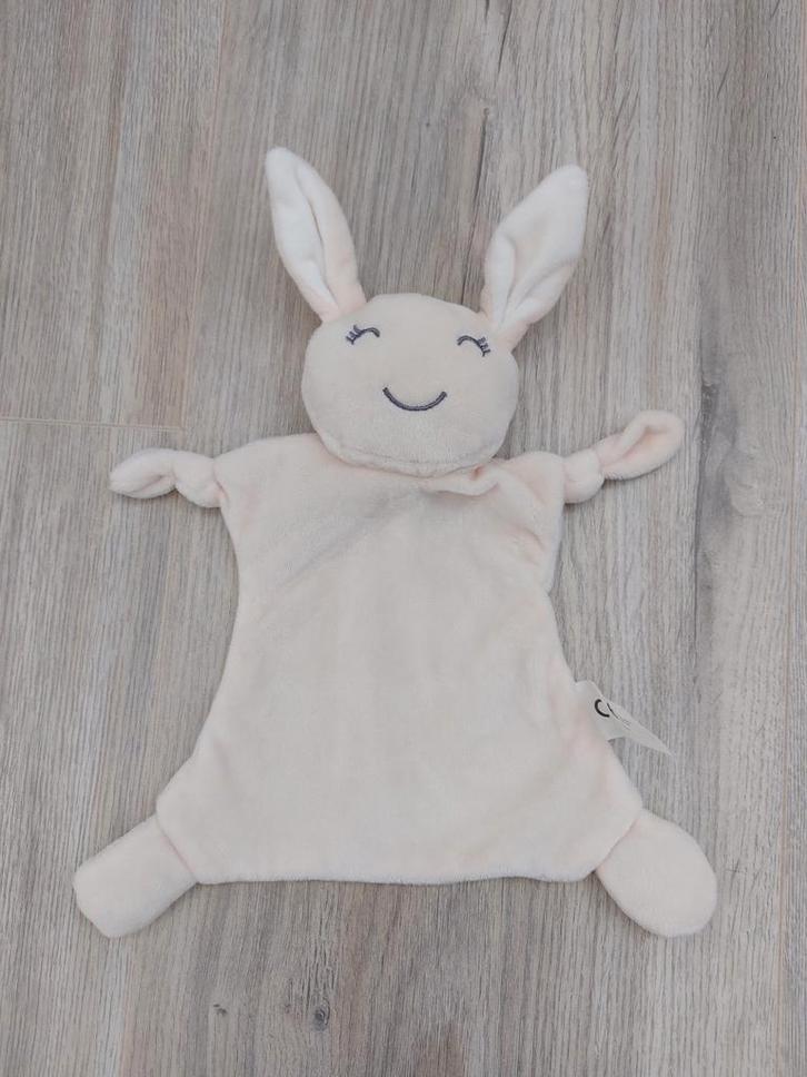 Knuffel knuffeldoekje Evora funny bunny konijn beige K8810, Kinderen en Baby's, Speelgoed | Knuffels en Pluche, Zo goed als nieuw
