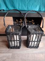 Twee roeten kandelaars, Ophalen, Koper of Brons