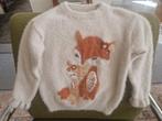 Meisjes kerst trui met leuke afbeelding  en glitters - 128, Ophalen
