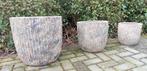 Geglazuurde pot wave bronze in drie maten., Ophalen, Rond, Nieuw, Tuin