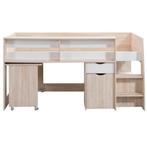 Halfhoogslaper Tempo - eiken/wit - 90x200 cm, Kinderen en Baby's, Kinderkamer | Stapelbedden en Hoogslapers, Ophalen, Gebruikt