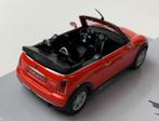 Cararama 1:43 Mini Cooper Cabriolet 2005 rood, in windowbox, Overige merken, -, Cararama, Nieuw