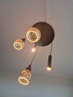 plafondlamp eettafellamp modern uit 2023, dimbaar zwart goud, Ophalen, Zo goed als nieuw, Glas