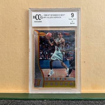 Allen Iverson Rookie Card 76ers Beckett 9 basketball kaart beschikbaar voor biedingen