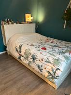 BRIMNES ikea bed 140 x 200 ABYGDA foammatras, LONSET latten, Huis en Inrichting, Slaapkamer | Bedden, Ophalen, Wit, Tweepersoons