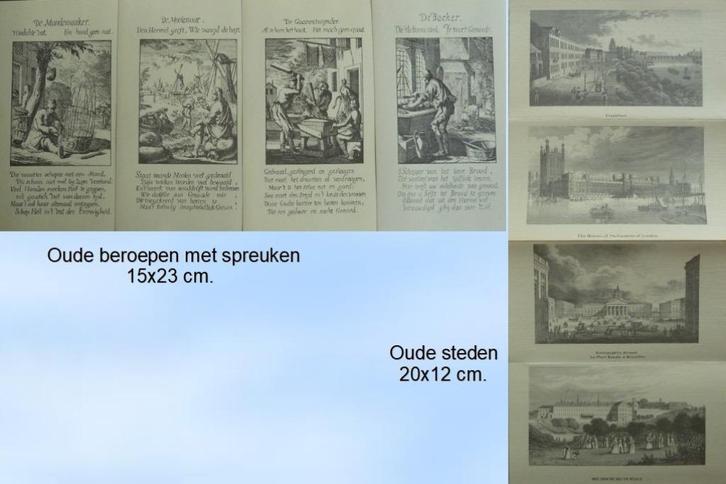 Reproducties oude beroepen en oude steden, Verzamelen, Foto's en Prenten, Zo goed als nieuw, Prent, Ophalen of Verzenden