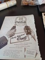 Paginagrote Advertentie van Coca Cola 25 jaar 1955, Ophalen of Verzenden, Zo goed als nieuw, Overige typen