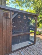 Te koop voliere met nachthok, Dieren en Toebehoren, Ophalen, Gebruikt, Hout, Volière