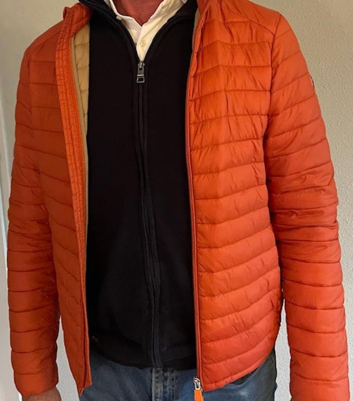 Save The Duck heren winterjas maat L oranje lichtgewicht, Kleding | Heren, Jassen | Winter, Zo goed als nieuw, Maat 52/54 (L)