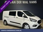 Ford Transit Custom 2.0 TDCI 130pk L2H1 Dubbele cabine Euro6, Auto's, Bestelauto's, 4 cilinders, 2800 kg, Wit, Origineel Nederlands