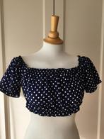 Polka dots Cropp top, maat M, Maat 38/40 (M), H&M, Blauw, Ophalen of Verzenden