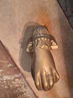Messing Deurklopper Hand, Ophalen of Verzenden, Gebruikt, Bedraad