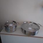 BK pannenset + 1 pan The Good Food Factory, Ophalen of Verzenden, Gebruikt, Rvs, Pannenset