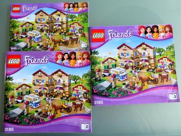 Lego Friends Paardenkamp 3185 + 3186 Emma’s Paardentrailer  beschikbaar voor biedingen