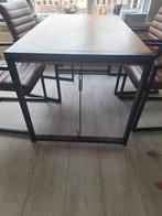Mangokleurige tafel 140x80 - Nieuwstaat, Huis en Inrichting, Tafels | Eettafels, 100 tot 150 cm, Nieuw, Vier personen, Industrieel