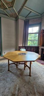 Unieke achthoekige eettafel – massief hout – 8-persoons, Ophalen, Gebruikt, Rond, 50 tot 100 cm