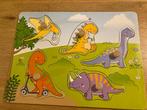 Houten kinderpuzzel dinosaurus, Ophalen of Verzenden, Zo goed als nieuw