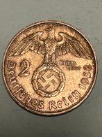 1938J 2 reichsmark zilver met patina., Verzenden