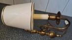 Vintage wandlamp met stoffen kap, Gebruikt, Ophalen of Verzenden, Stof, Onbekend